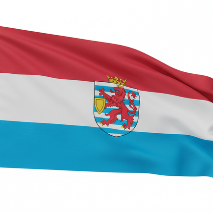 Luxemburg-Fahne mit Wappen - Wetterfeste Patriotendekoration