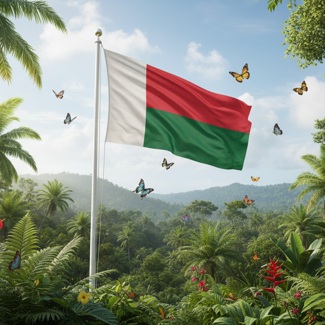 Drapeau de Madagascar 90 cm x 150 cm