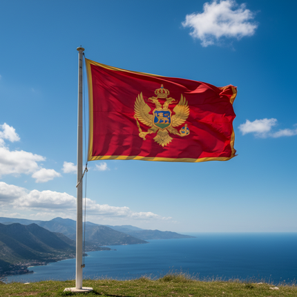 Hochwertige Montenegro-Flagge für Innen- und Außenbereiche