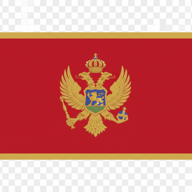 Hochwertige Montenegro-Flagge für Innen- und Außenbereiche