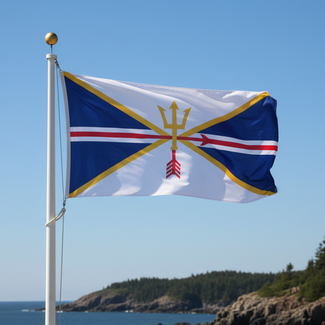 Neufundland und Labrador Flagge 90x150cm - Langlebig & Wetterfest