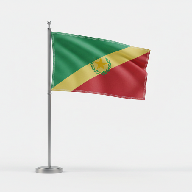 Drapeau du Congo Brazzaville format 90 cm x 150 cm