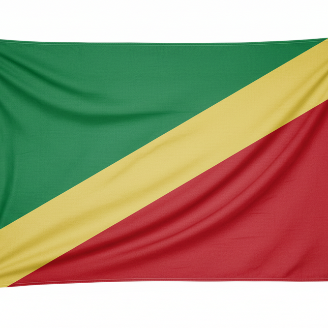 Drapeau du Congo Brazzaville format 90 cm x 150 cm