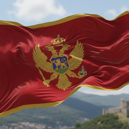 Hochwertige Montenegro-Flagge für Innen- und Außenbereiche