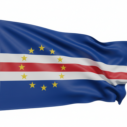 Flagge der Kap Verde im Format 90 cm x 150 cm aus Polyester.