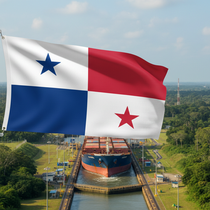 Flagge von Panama im Format 90 cm x 150 cm aus Polyester.