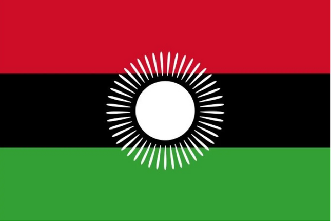 Malawi Flagge 2010 bis 2012 90x150 cm - Robuste Outdoor-Qualität mit Sonnenmotiv