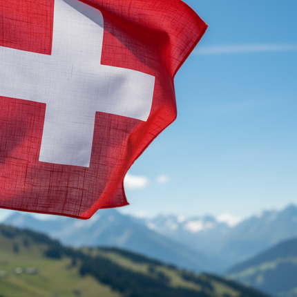 Wehende Schweizer Fahne